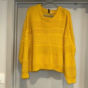 H&M Mustard Yellow Crew Neck Sweater